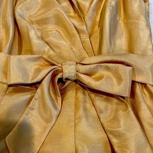 Evan Picone gold satin dress, size 12